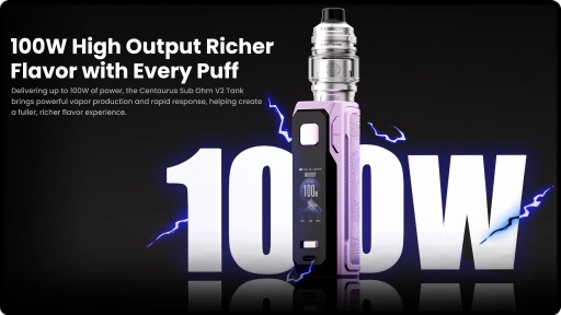 Une puissance de 100 watts